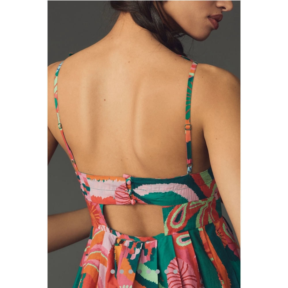 New Farm Rio x Anthropologie Floral Dress, Size Various, Green & Pink - Picture 4 of 6